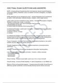 ODS FINAL EXAM QUESTIONS AND ANSWERS