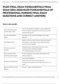 NU211 FINAL EXAM FUNDAMENTALS FINAL EXAM 2024-2025&sol;NU211 FUNDAMENTALS OF PROFESSIONAL NURSING FINAL EXAM QUESTIONS AND CORRECT ANSWERS