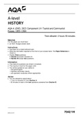 AQA A LEVEL 2023  STUDY GUIDE FOR Component 1H Tsarist and Communist Russia, 1855–1964 RATED A 2023 100% 