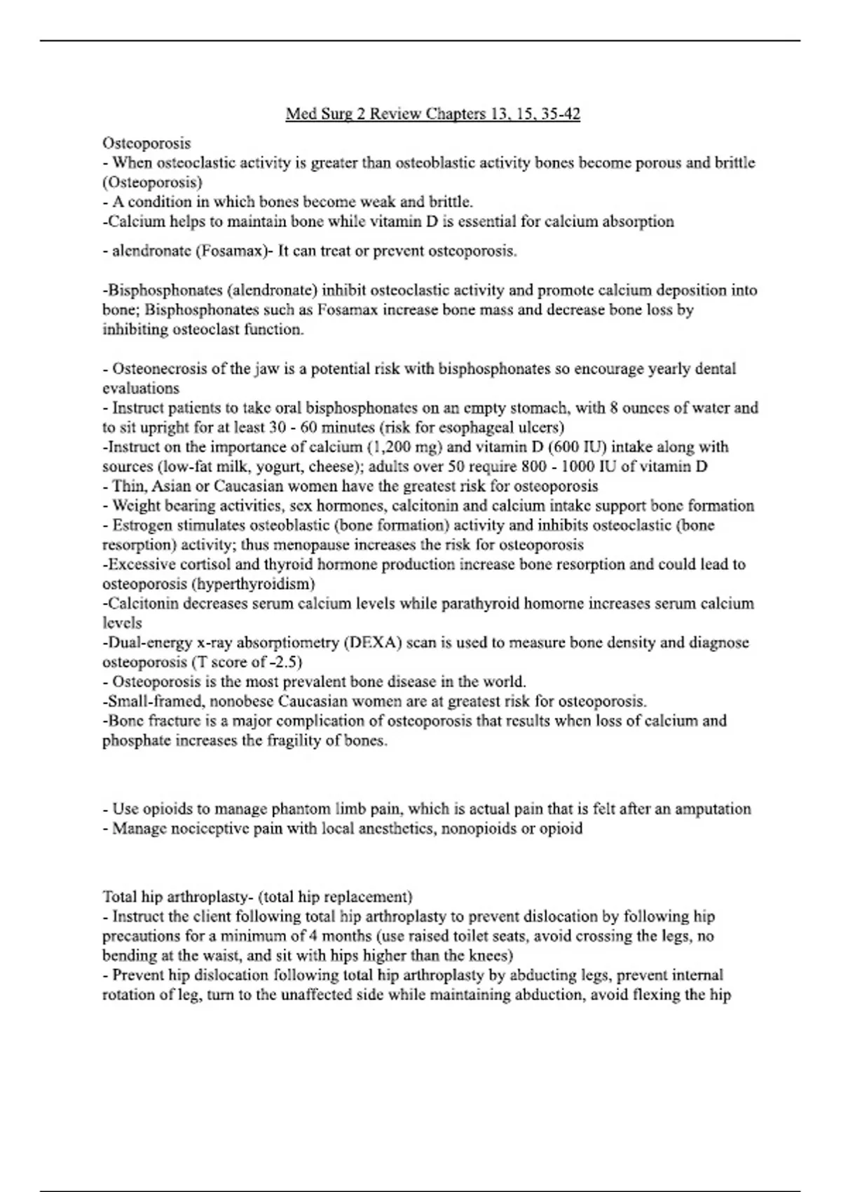 Med Surg 2 Review Test 2 Chapters 13, 15, 35-42 exam review - Questions ...