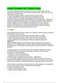 Lewis Chapter 65&lowbar; Critical Care QUESTIONS AND ANSWERS WITH SOLUTIONS 2024