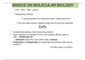 Detailed notes on Molecular & Cell Biology and Cell Division