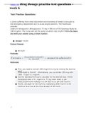   PHAR 1101  drug dosage practise test questions - week 6