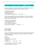 ATI Pediatric Practice Exam 1 __ Q/A Verified
