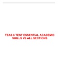 TEAS 6 TEST ESSENTIAL ACADEMIC SKILLS V6 ALL SECTIONS LATEST UPDATE.