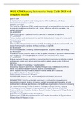 WGU C790 Nursing Informatics Study Guide 2023 with complete solution