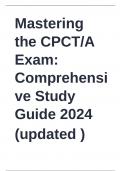 Mastering the CPCT&sol;A Exam&colon; Comprehensive Study Guide 2024  &lpar;updated &rpar;