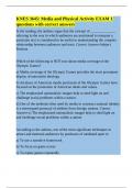 KNES 3645&colon; Media and Physical Activity EXAM 1 questions with correct answers