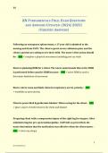 RN FUNDAMENTALS FINAL EXAM QUESTIONS AND ANSWERS UPDATED &lpar;2024&sol;2025&rpar; &lpar;VERIFIED ANSWERS&rpar;