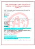 NURS 3710 PEDIATRICS QUIZ 3 QUESTIONS AND VERIFIED ANSWERS WITH RATIONALES 2023&vert; GRADED A&plus;
