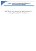 TEST BANK FOR Success IN Practical Vocational Nursing 8TH Edition BY Knecht.pdf MULTIPLE CHOICE. LATEST UPDATES