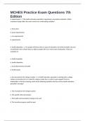 MCHES Practice Exam Questions 7th Edition
