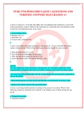 NURS 3710 PEDIATRICS QUIZ 1 QUESTIONS AND VERIFIED ANSWERS 2023&vert; GRADED A&plus;