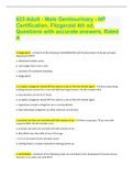 623 Adult - Male Genitourinary - NP Certification&comma; Fitzgerald 4th ed&comma; Questions with accurate answers&comma; Rated A