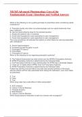 NR 565 Advanced Pharmacology Care of the Fundamentals Exam &vert; Questions and Verified Answers