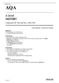 AQA A level HISTORY Component 2R JUNE 2022 QUESTION PAPER>The Cold War, c1945–1991