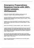 Emergency Preparedness Response Course with 100- correct answers 2025&lpar;passed&rpar;&period;