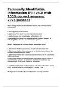 Personally Identifiable Information &lpar;PII&rpar; v4&period;0 with 100- correct answers 2025&lpar;passed&rpar;