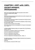 CHAPTER 1 EMT with 100- correct answers 2025&lpar;passed&rpar;