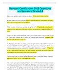 Devoted Certification 2022 Questions and Answers Graded A&period;