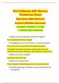 ICC California UST Service  Technician Exam   Questions With Revised   Correct Detailed Answers   &vert;ALREADY GRADED A&plus; PASS   >> BRAND NEW VERSION&excl; 