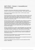 IAAP CPACC - Domain 2 - Accessibility and Universal Design