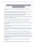 REHS Sample Exam Questions 1 With Complete Solution&period;