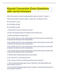 Ryanair Conversion Exam Questions with correct Answers