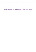 HS2611 Quizzes for All Questions Except Final Exams