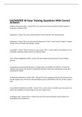 HAZWOPER 40 Hour Training Questions With Correct Answers 