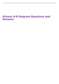 Gizmos H-R Diagram Questions and Answers