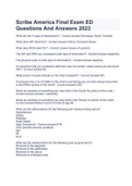 Scribe America Final Exam ED Questions And Answers 2023.