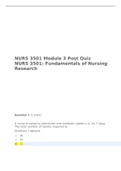 NURS 3501 Module 3 Post Quiz, NURS 3501 Fundamentals of Nursing Research, Walden University.