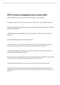 MPTC Criminal investigation Exam Correct 100%