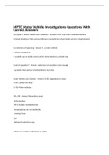 MPTC Motor Vehicle Investigations Questions With Correct Answers 
