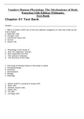 Test Bank for Vanders Human Physiology The Mechanisms of Body Function 13th Edition Widmaier Chapter 1 - 19 Updated 2023