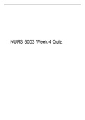 NURS 6003 Week 4 Quiz (Version 1), Walden Univ