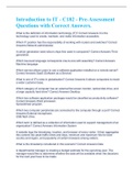 Introduction to IT - C182 - Pre-Assessment Questions with Correct Answers&period; 