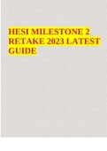 HESI MILESTONE 2 RETAKE 2023 LATEST GUIDE