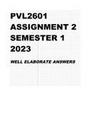 PVL2601 Assignment 2 Semester 1 2023