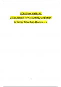 Solution manual for data analytics for accounting 3rd edition by Vernon Richardson&period;pdf