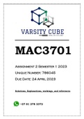 MAC3701 Assignment 2 Semester 1 2023