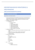 Apparatuur & materiaal (postgraduaat IZ), Hemodyamische monitoring en mechanische orgaanondersteuning