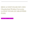 HESI A2 EXIT EXAM 2023-2024 Chamberlain| Walden University LATEST EXAM (GUARANTEED PASS)