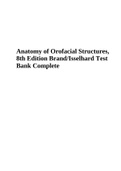 Anatomy of Orofacial Structures, 8th Edition Brand/Isselhard Test Bank Complete