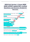 HESI Exit Version 1, Exam (NEW NGN) LATEST update100% verified Questions and Answers Graded A+ Success.