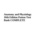 Anatomy and Physiology 10th Edition Patton Test Bank COMPLETE