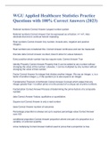 WGU Applied Healthcare Statistics Practice Questions with 100&percnt; Correct Answers &lpar;2023&rpar;
