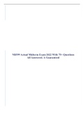 NR599 Actual Midterm Exam 2023 With 75+ Questions All Answered. A Guaranteed