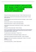 OECP EXAM NEWEST 2024 ACTUAL TEST BANK COMPLETE QUESTIONS AND CORRECT ANSWERS &lpar;ALREADY GRADED A&plus;&rpar;
